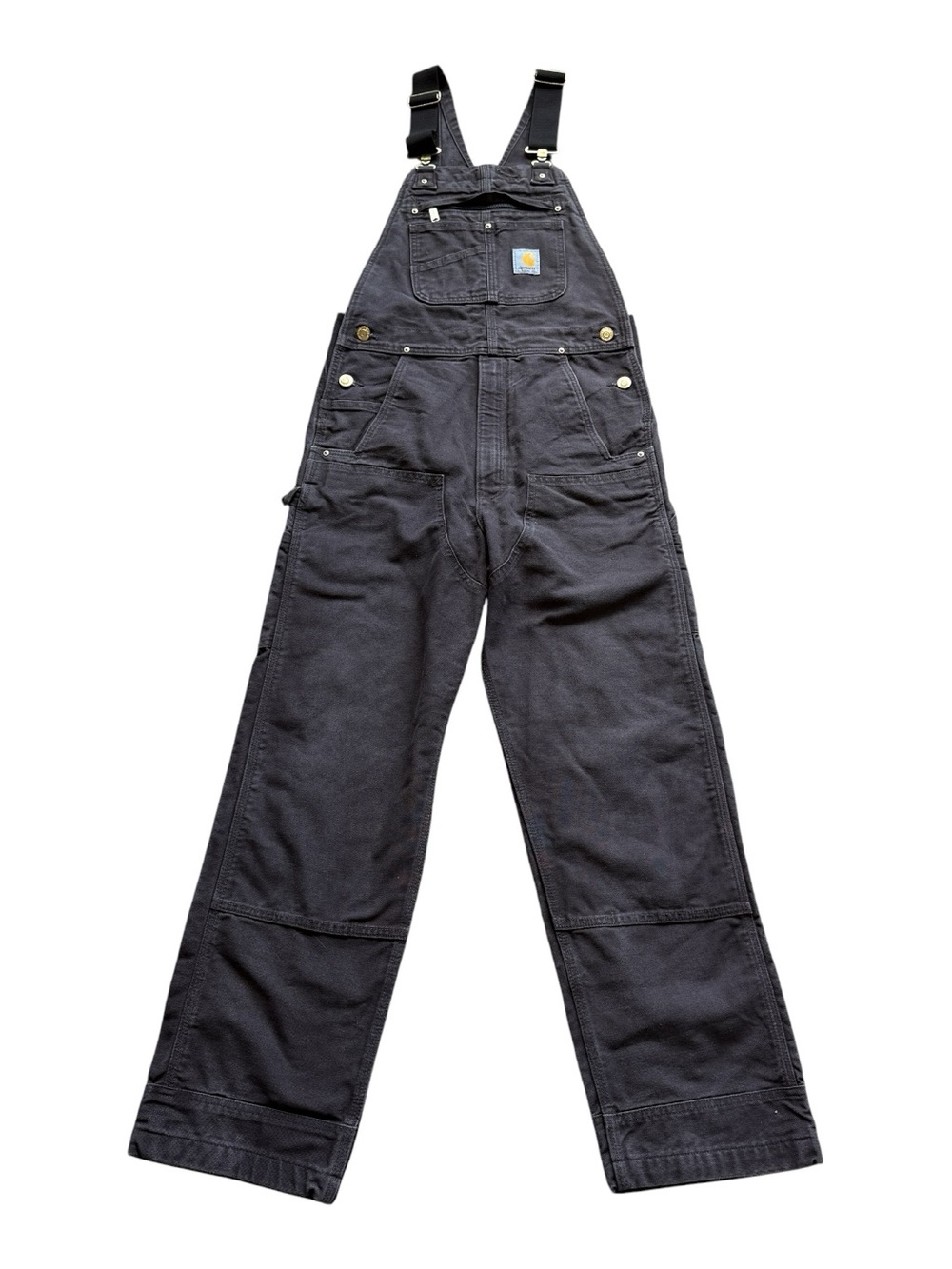 Carhartt R01 Brown Duck Canvas Bib Overalls Relaxed Fit Workwear 30x32 Women’s